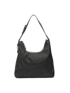 Gucci Charm Hobo Black GG Nylon Canvas